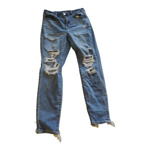 American Eagle Ne(X)T Level Stretch Curvy Hi-Rise distressed Jegging Size 10